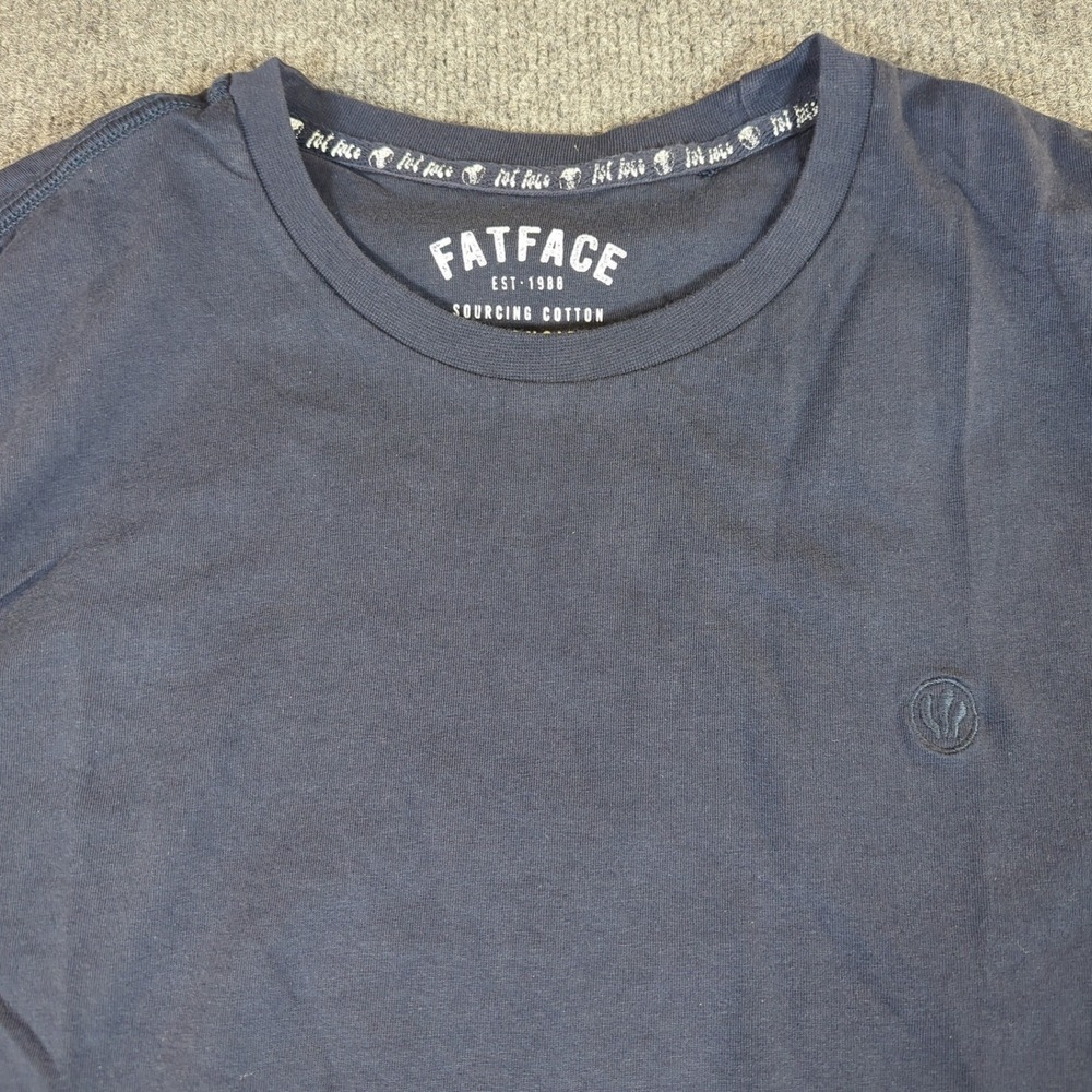 FatFace Mens‎ Navy Blue Long Sleeve Cotton Crew Neck T-Shirt XL 982227 #2696